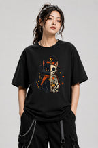 Skeletal Witch Cat - Black