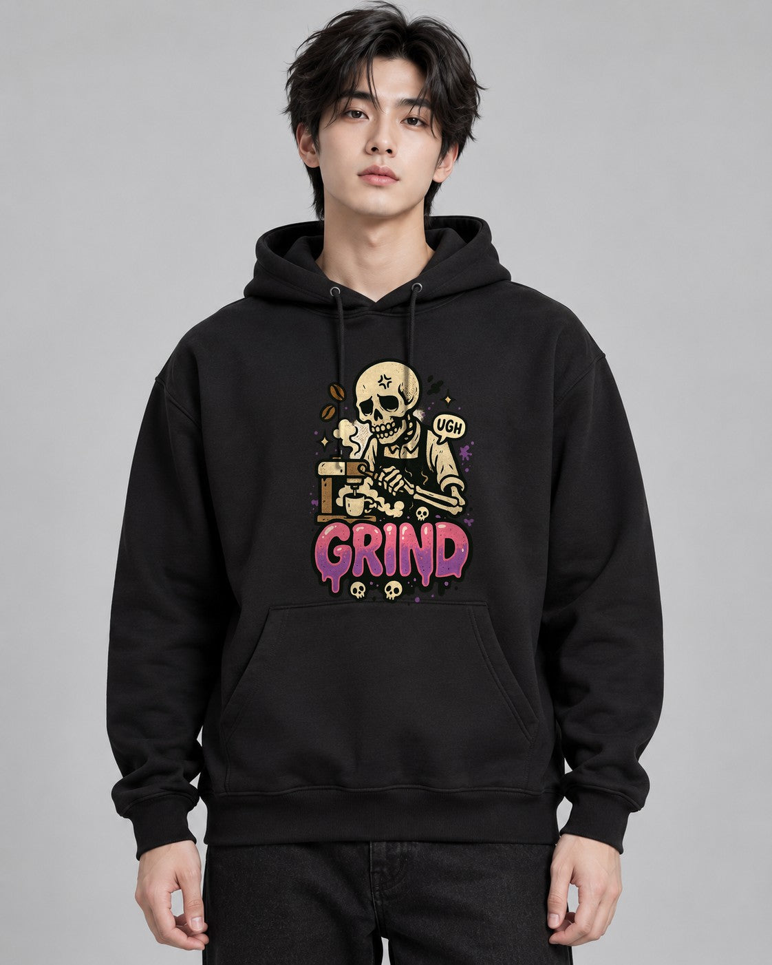 Skeleton Barista Grind - Black