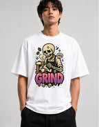 Skeleton Barista Grind - White
