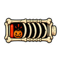Skeleton Battery Pumpkin
