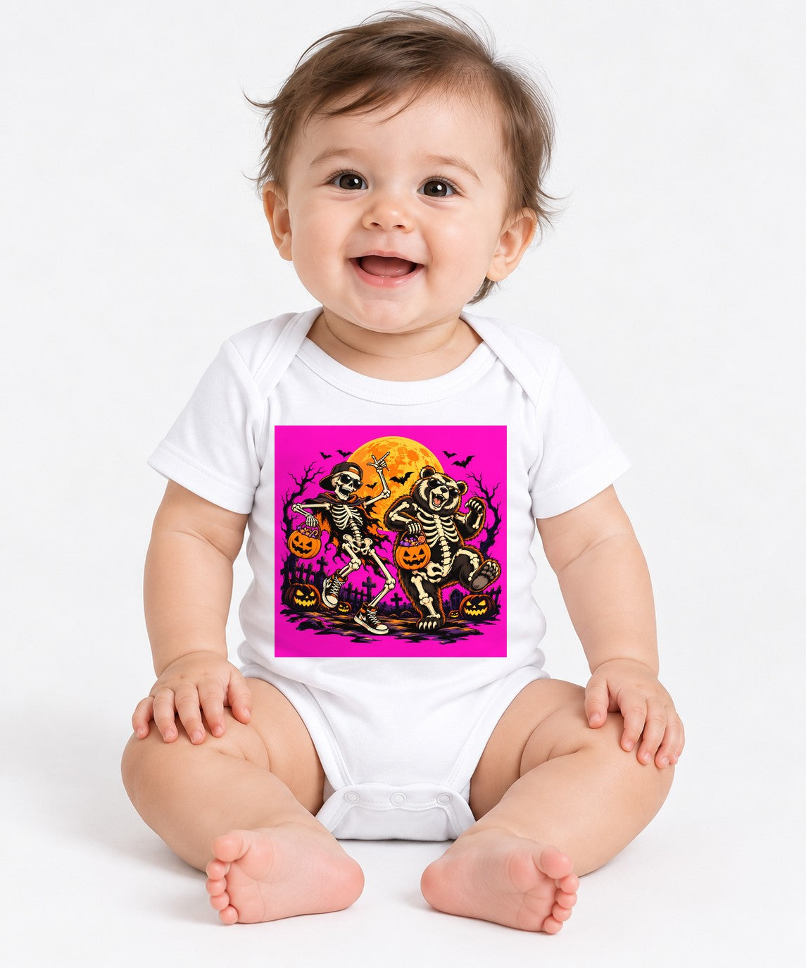 Skeleton Bear Dance - White