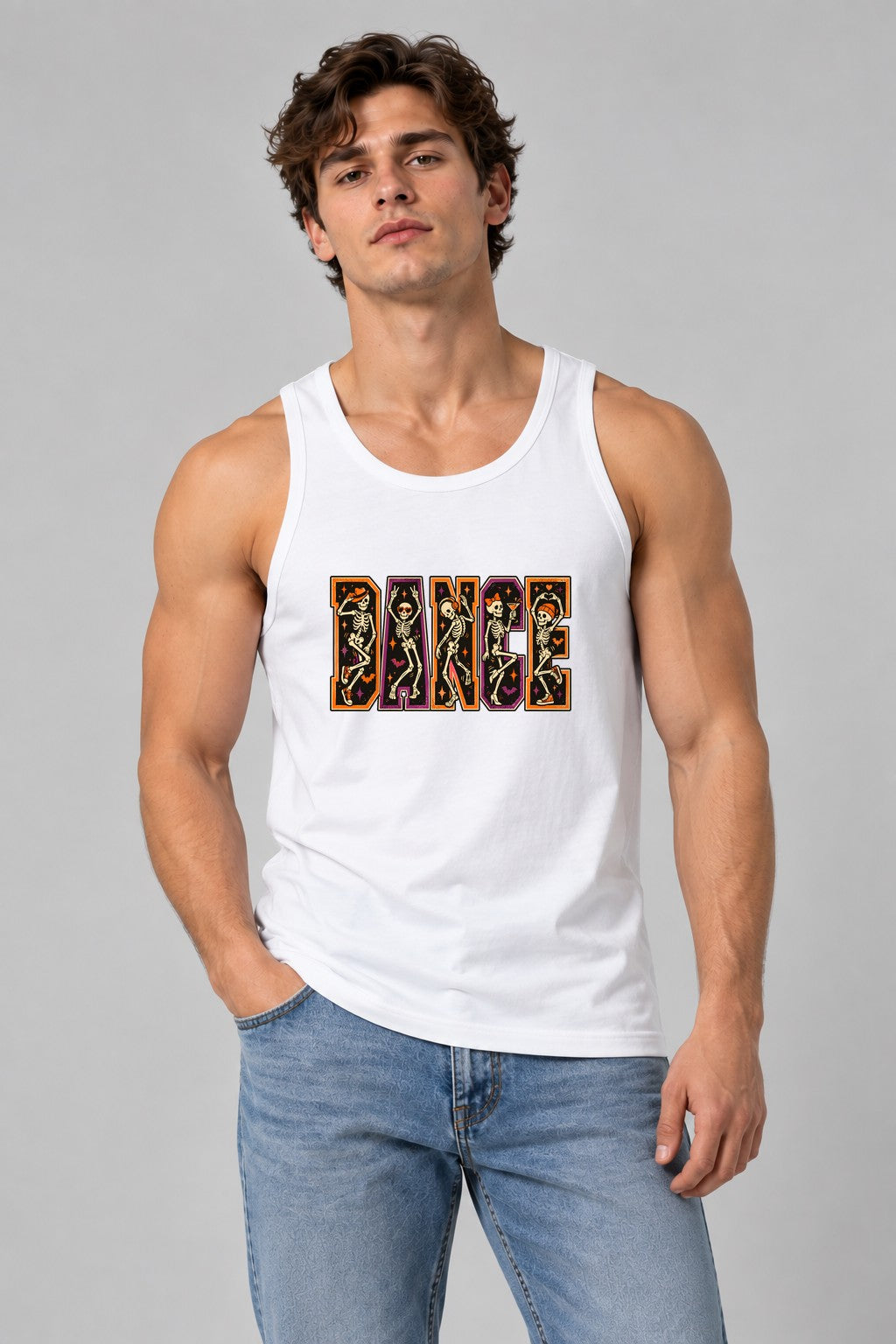 Skeleton Dance Party - White