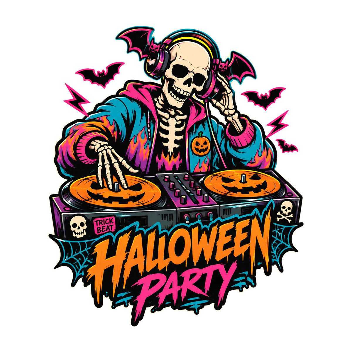 Skeleton DJ Party