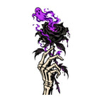 Skeleton Hand Black Rose