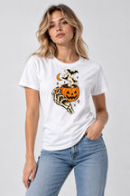 Skeleton Pumpkin Coffee - White