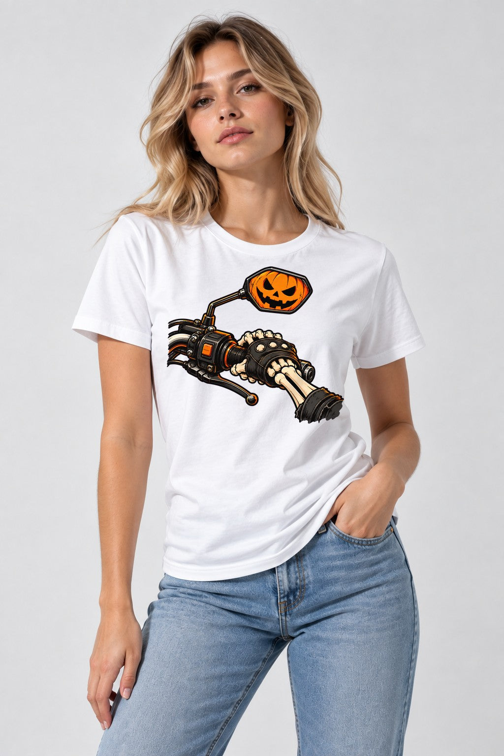 Skeleton Rider Halloween - White