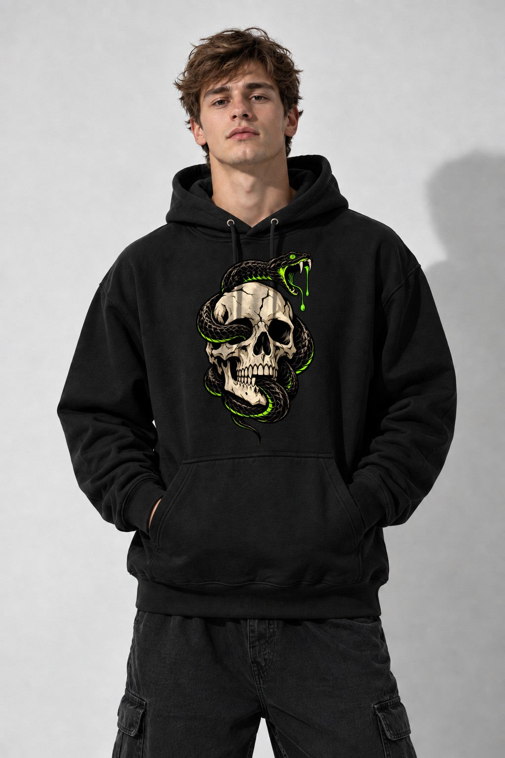 Skull and Serpent - Black
