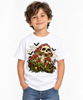 Skull Mushroom Halloween - White