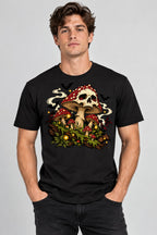 Skull Mushroom Halloween - Black