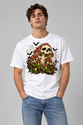 Skull Mushroom Halloween - White