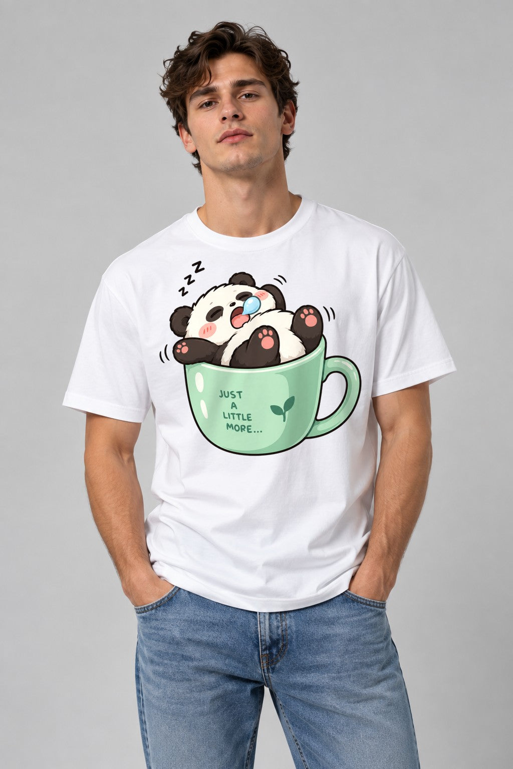 Sleepy Panda Nap - White