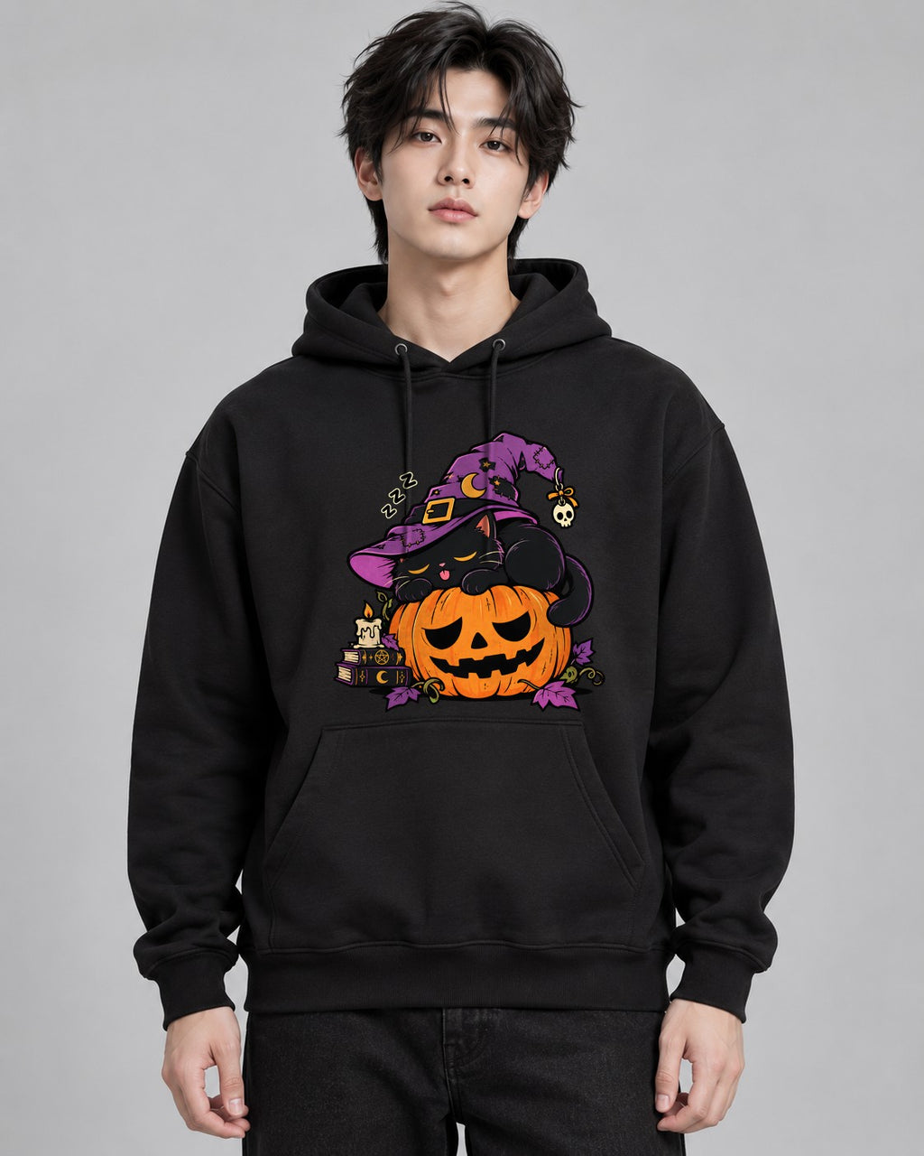 Sleepy Witch Cat - Black