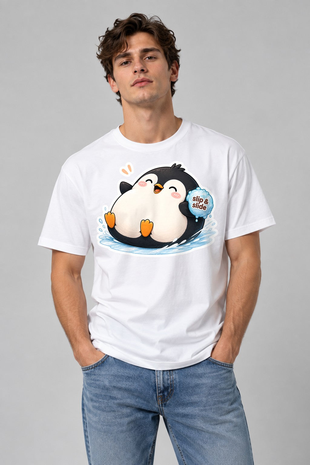 Slip And Slide Penguin - White