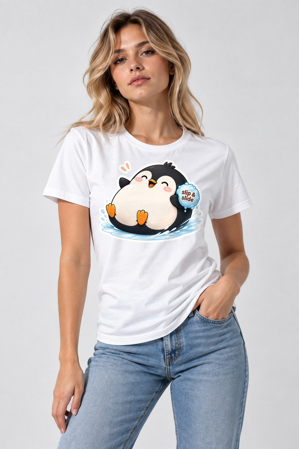 Slip And Slide Penguin - White