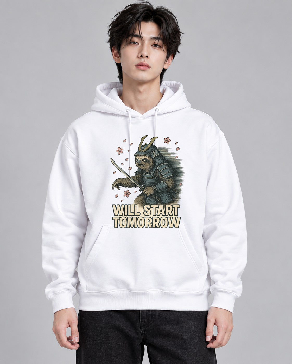 Sloth Samurai Warrior - White
