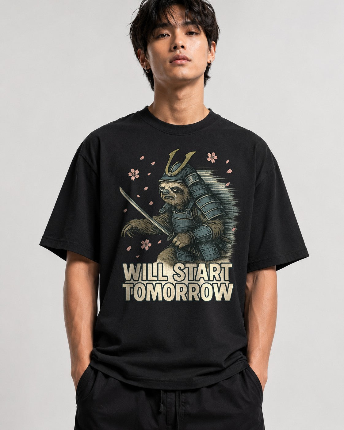 Sloth Samurai Warrior - Black