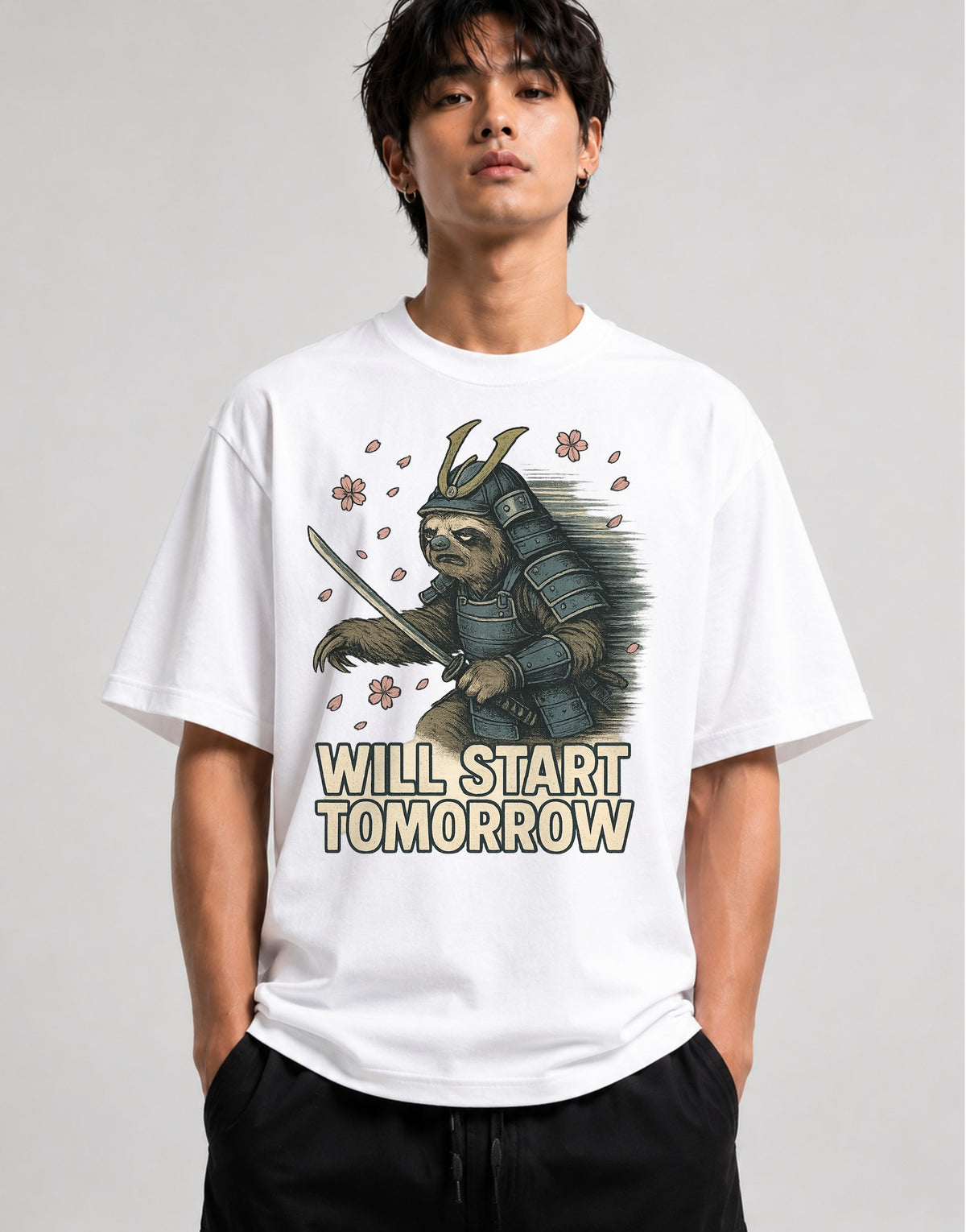 Sloth Samurai Warrior - White