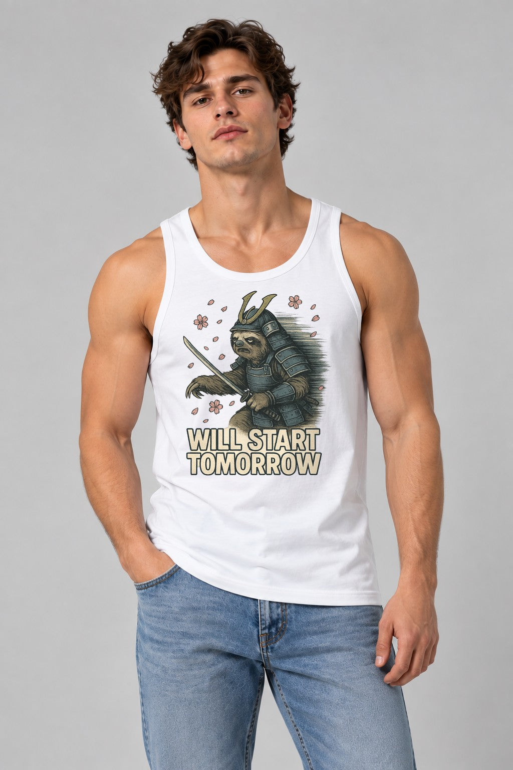 Sloth Samurai Warrior - White