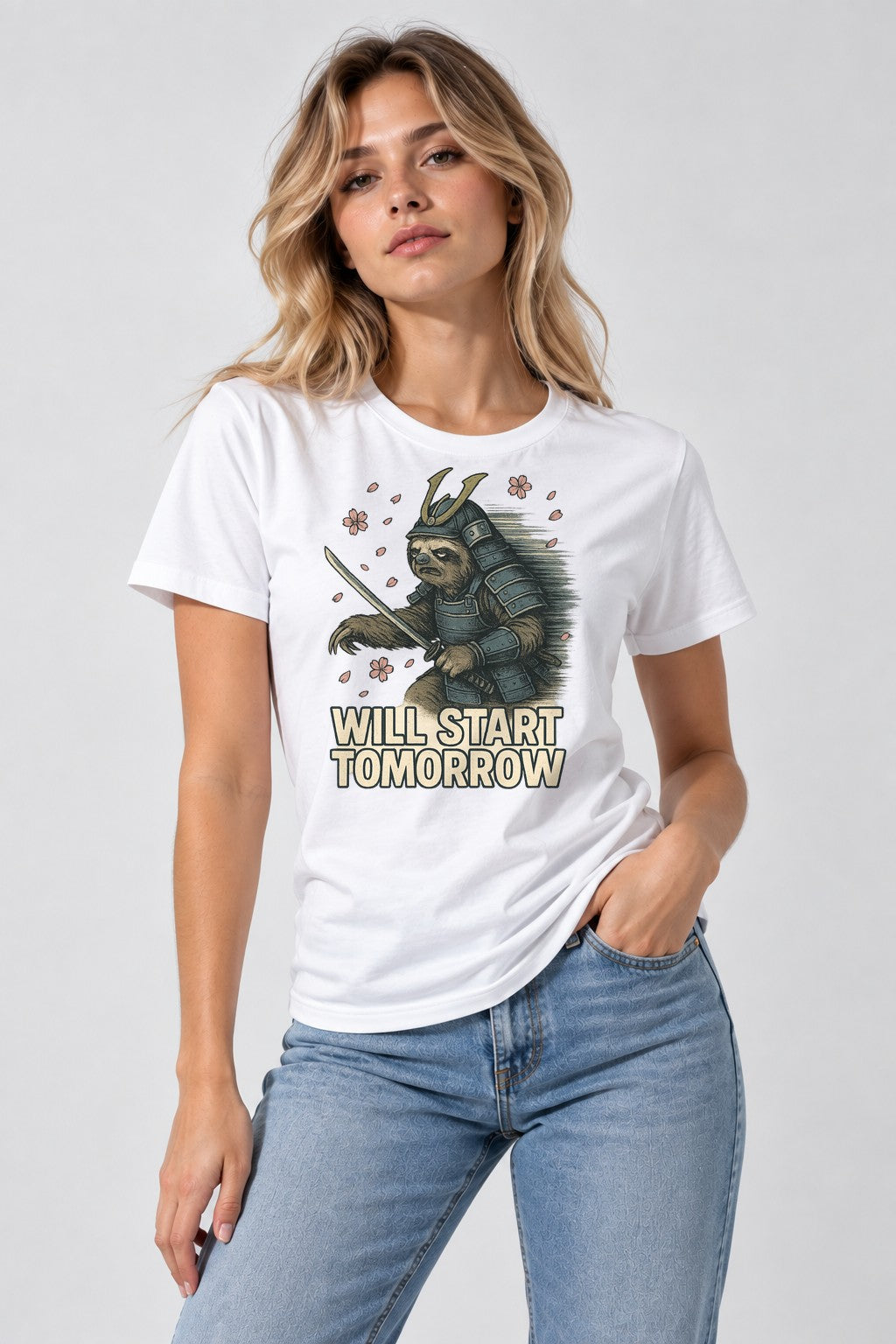 Sloth Samurai Warrior - White