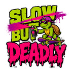 Slow But Deadly Turtle Skater Graphic Tee - Graffiti Street Art