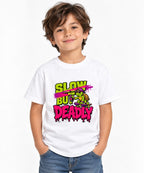 Slow But Deadly Turtle Skater Graphic Tee - Graffiti Street Art - White