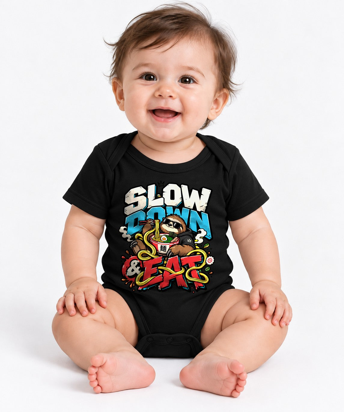 Slow Down and Eat - Black