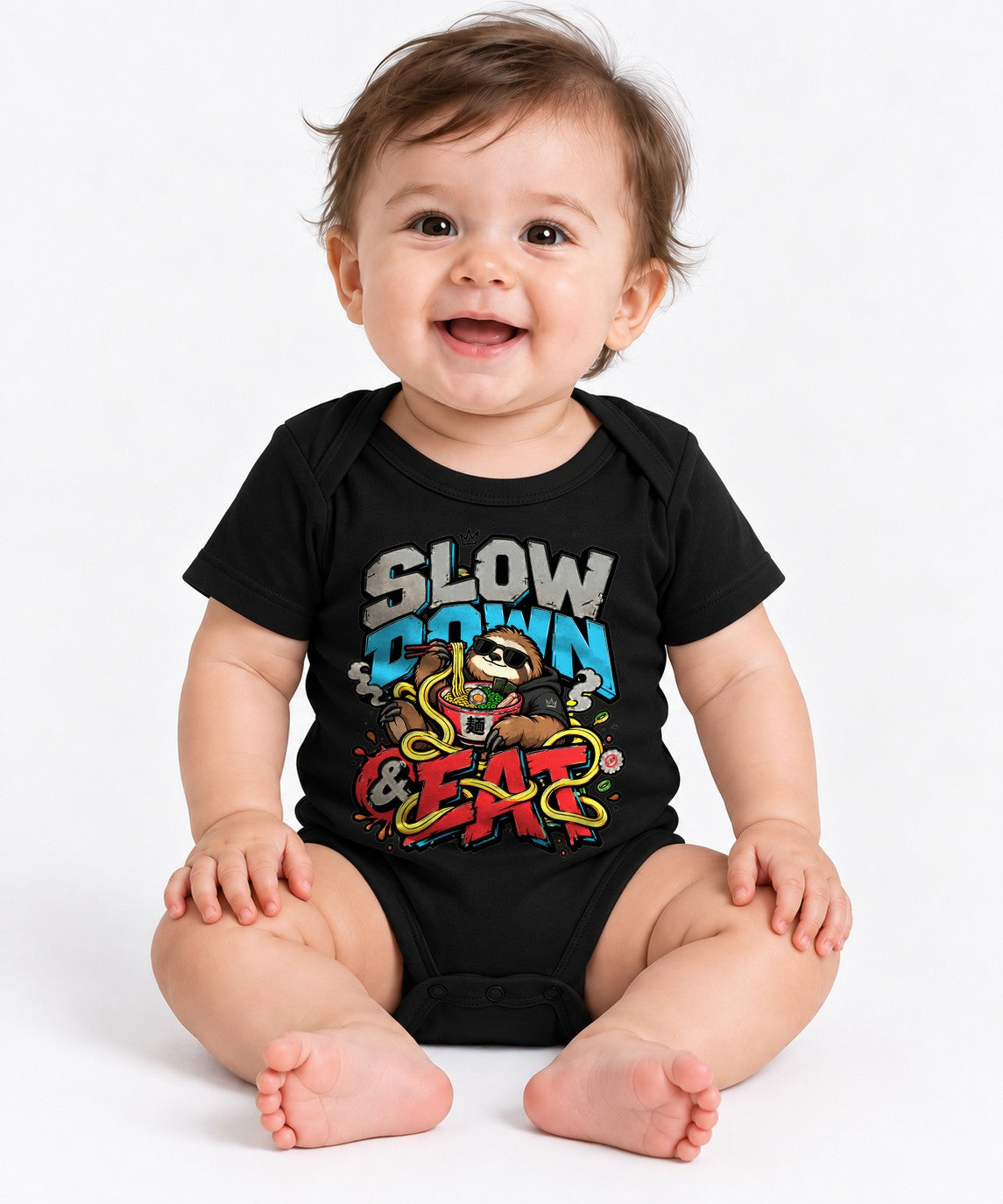 Slow Down and Eat - Black