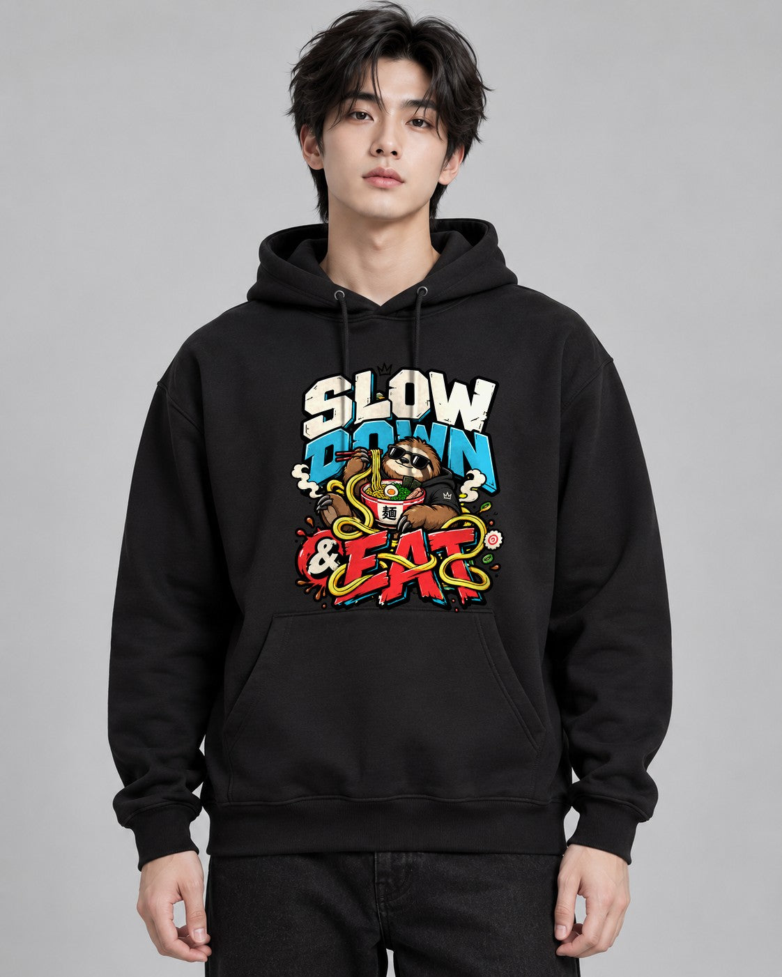 Slow Down and Eat - Black