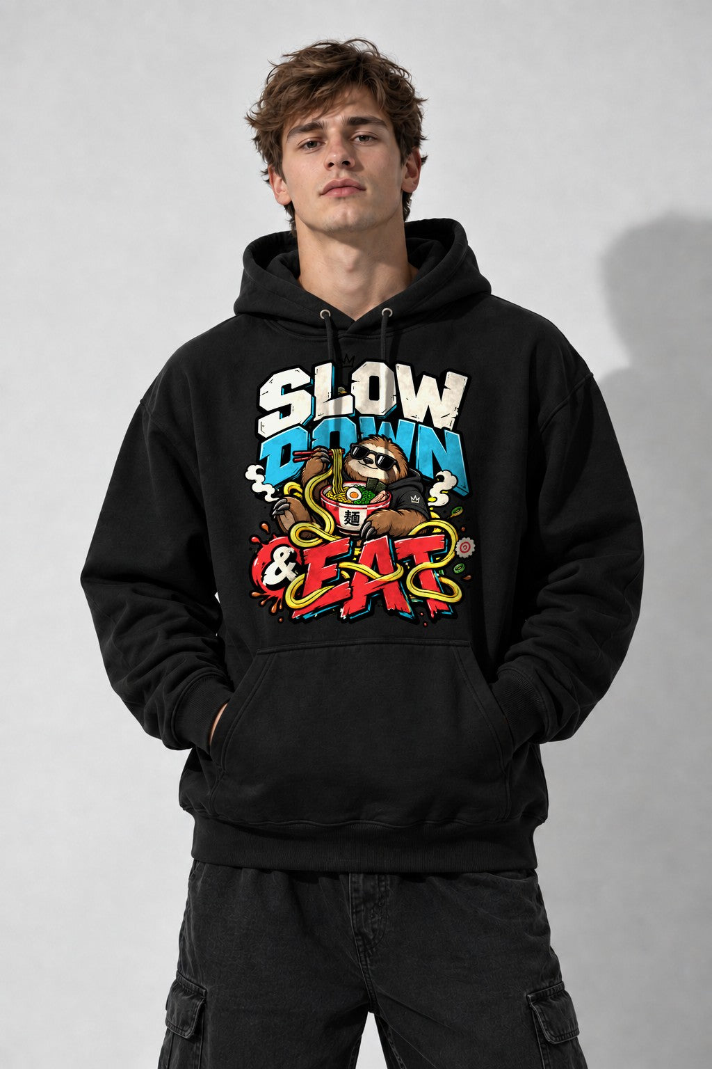 Slow Down and Eat - Black