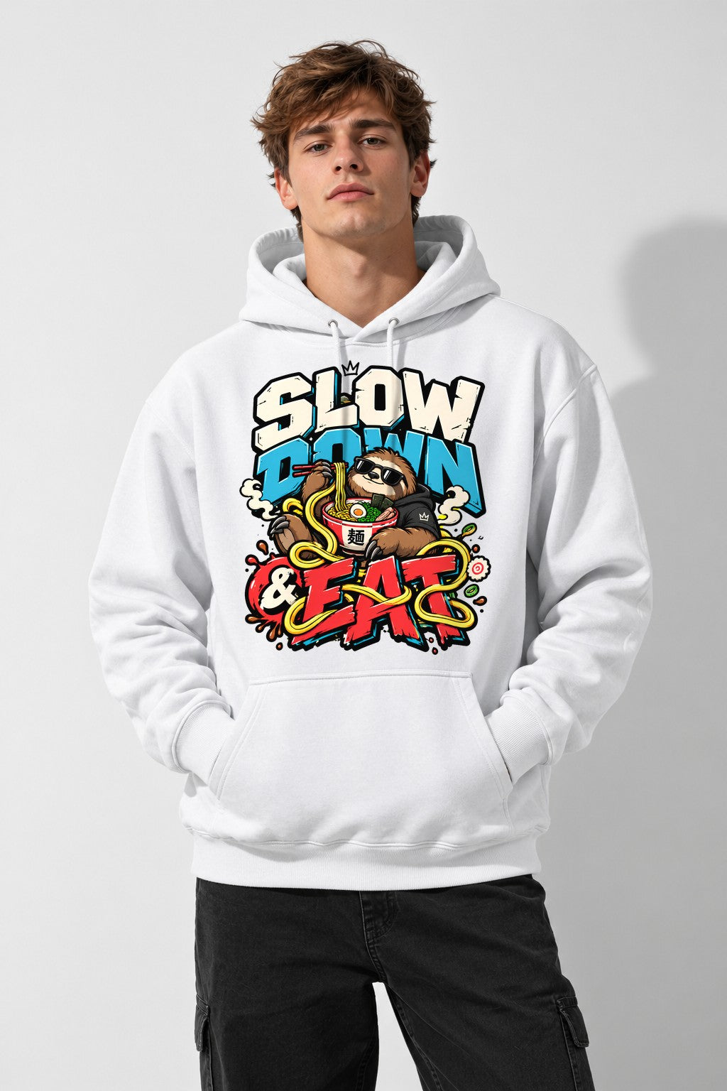 Slow Down and Eat - White