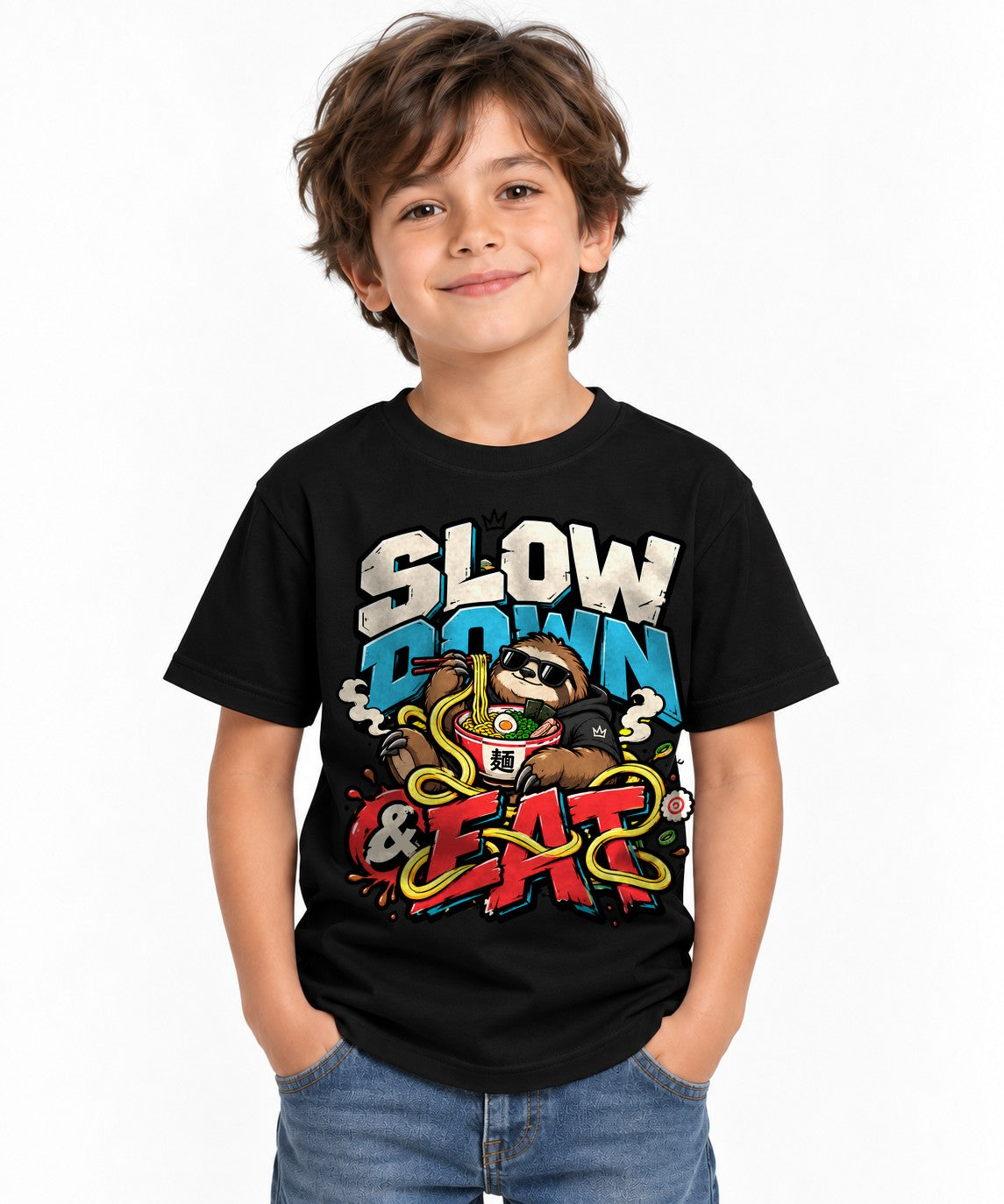 Slow Down and Eat - Black