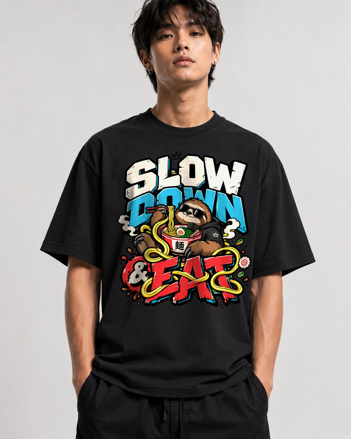 Slow Down and Eat - Black