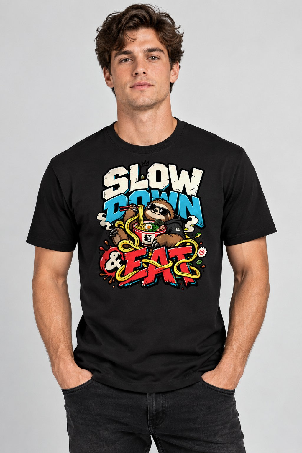 Slow Down and Eat - Black
