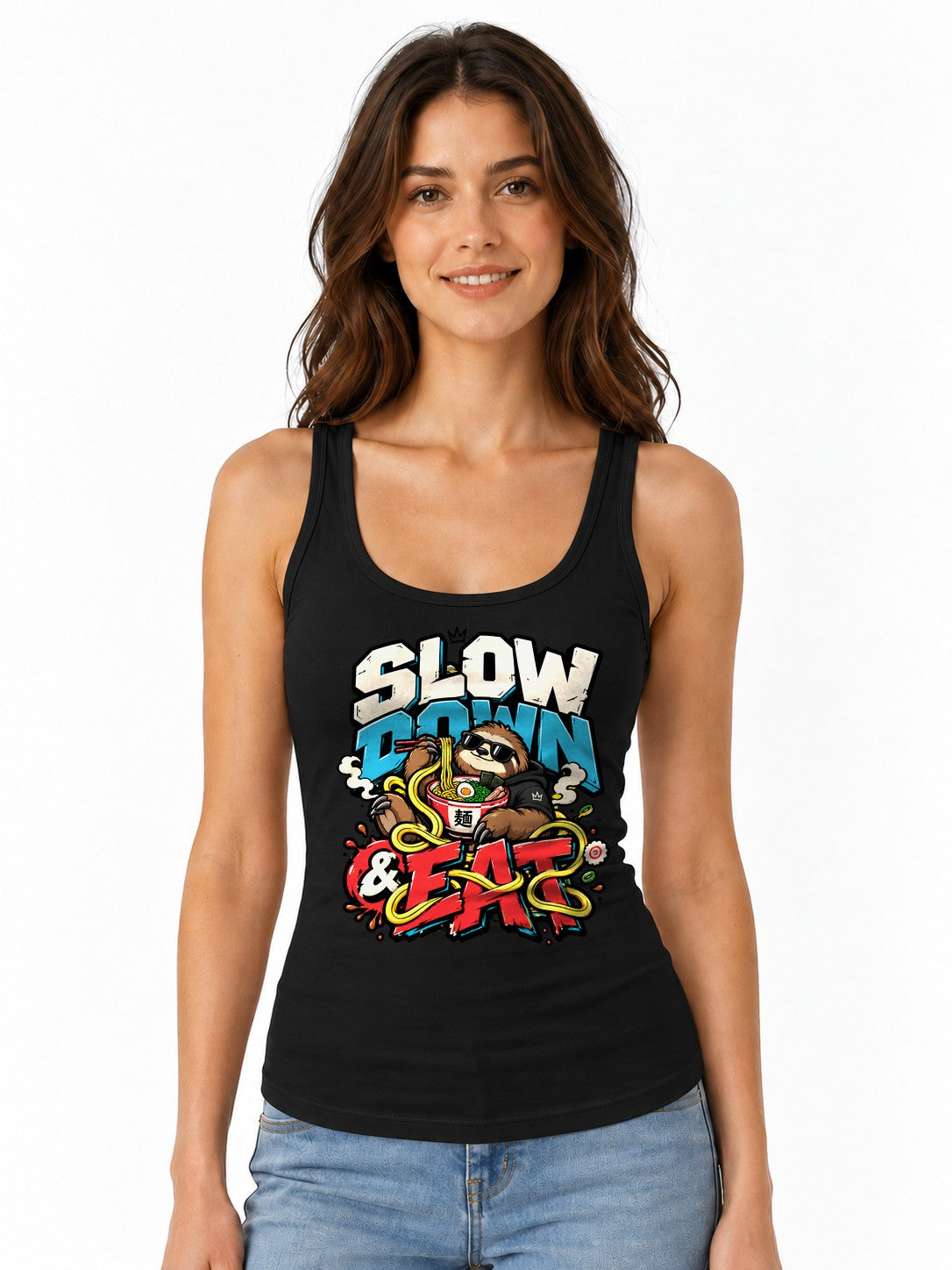 Slow Down and Eat - Black
