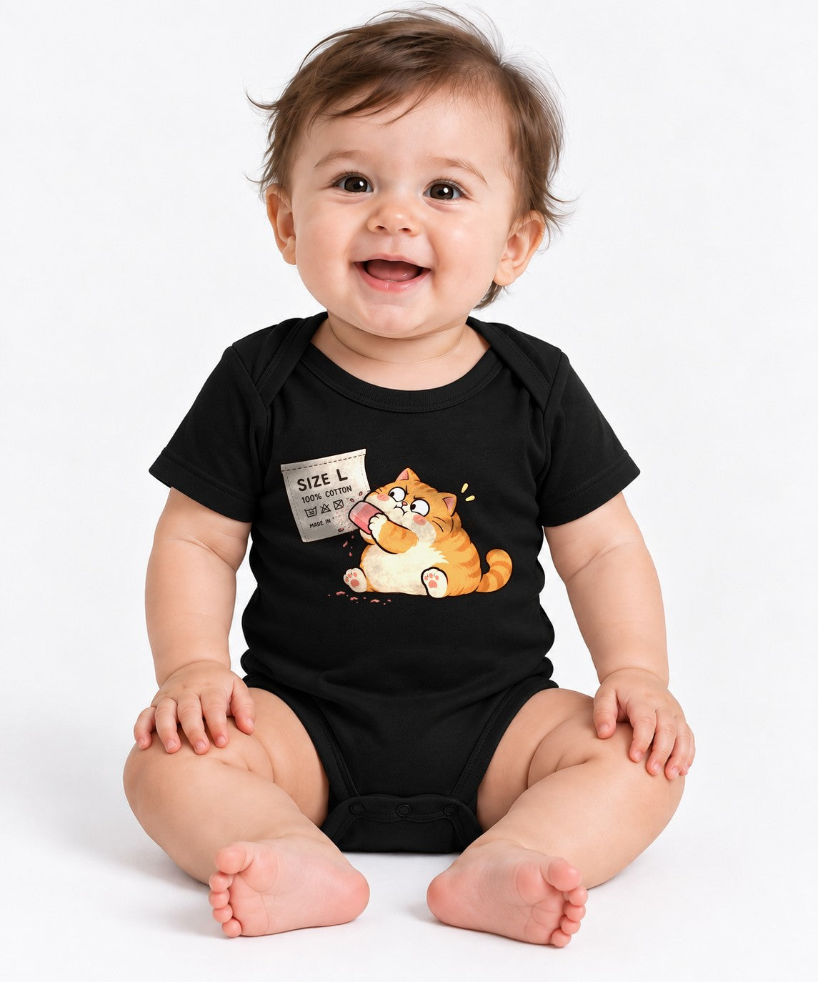 Snacking Cat - Black