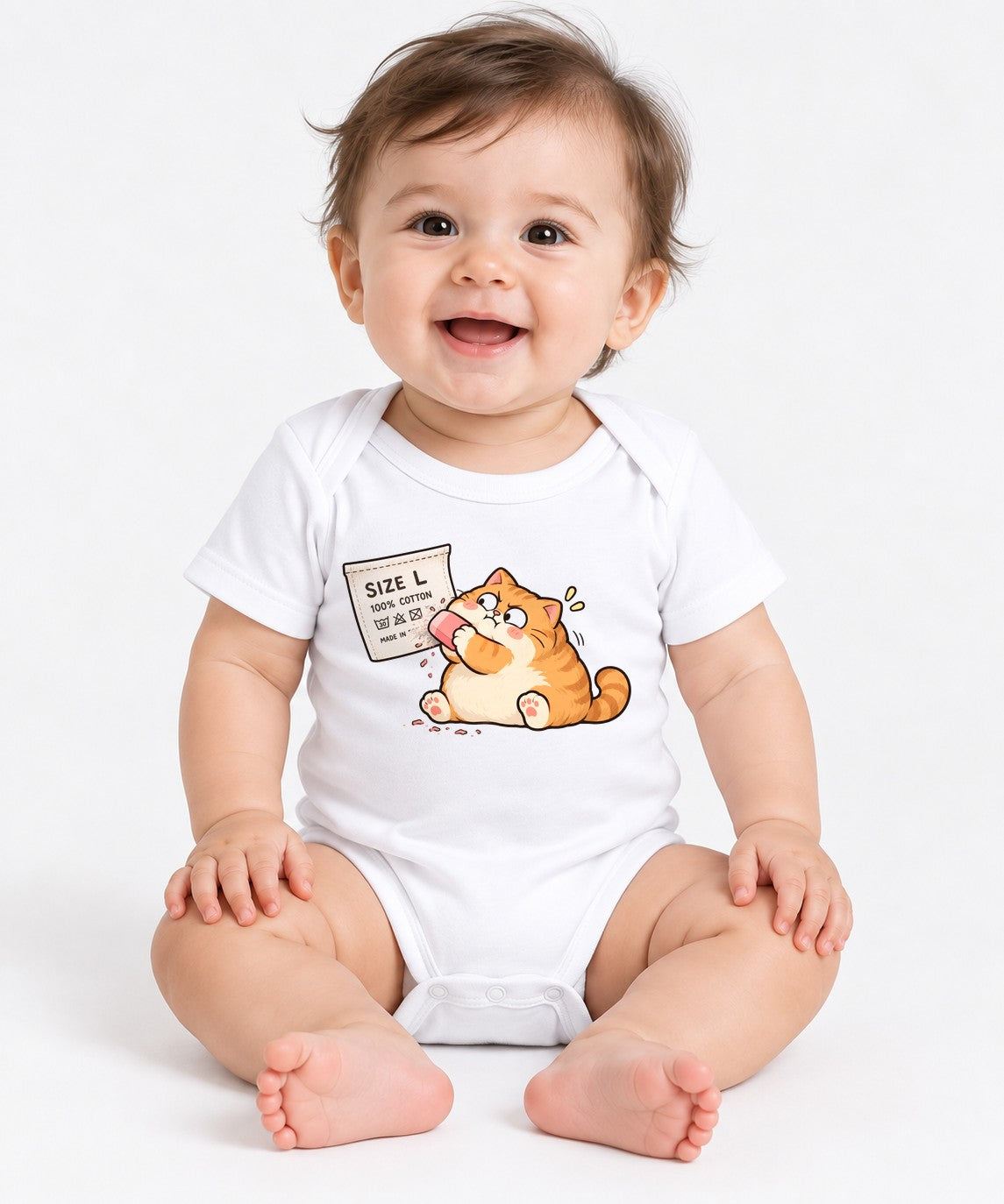 Snacking Cat - White