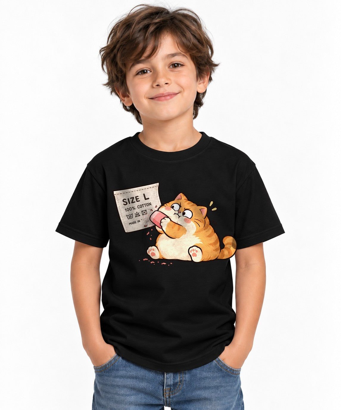 Snacking Cat - Black