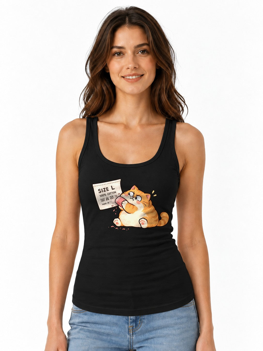 Snacking Cat - Black