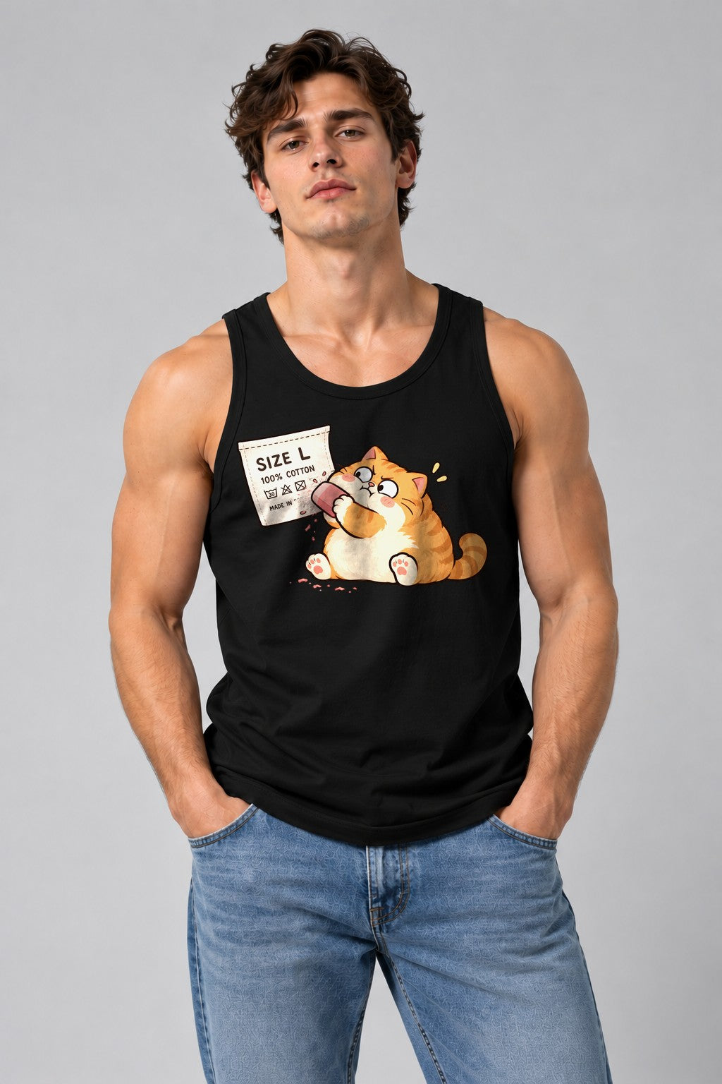 Snacking Cat - Black