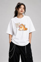 Snacking Cat - White