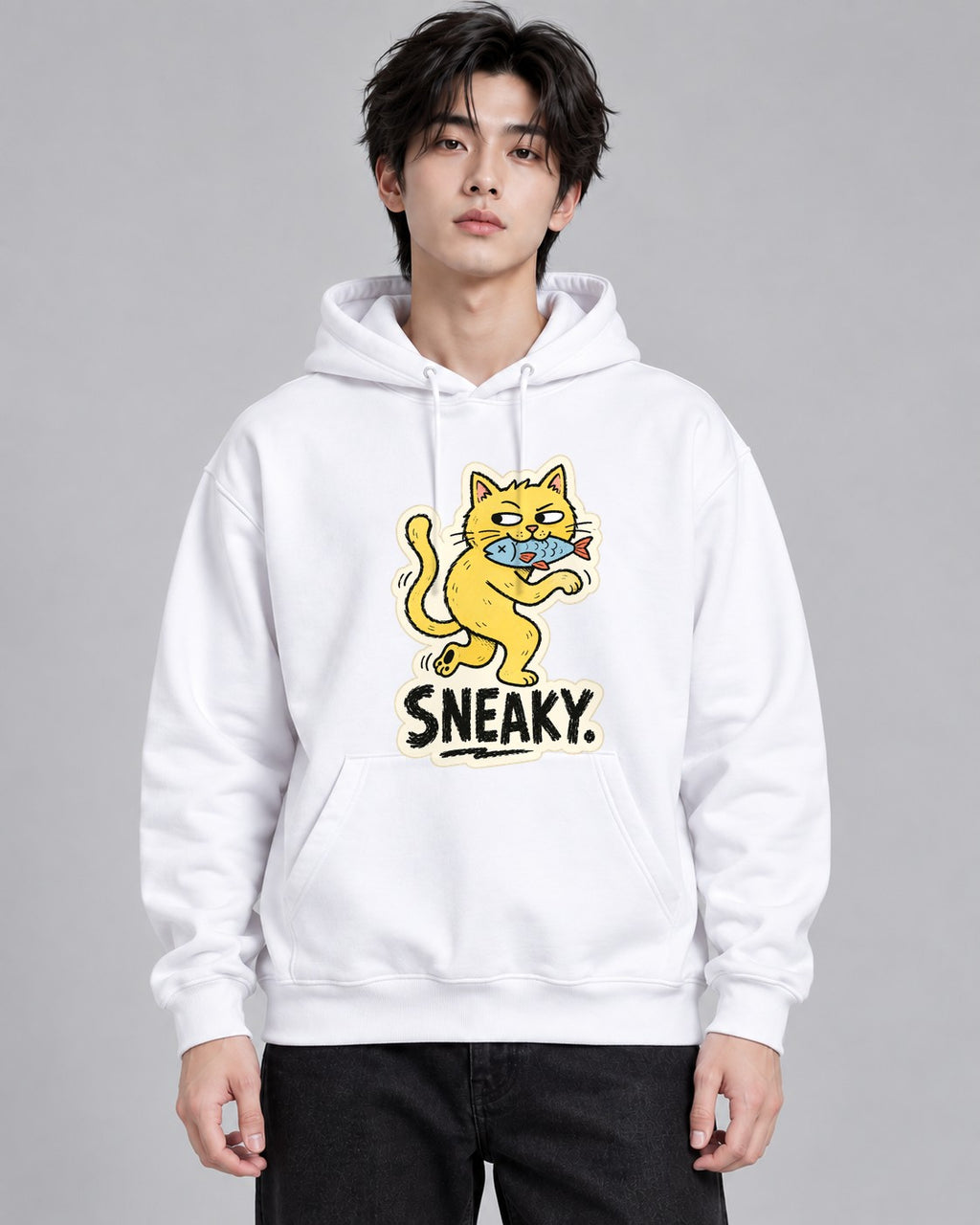 Sneaky Cat - White