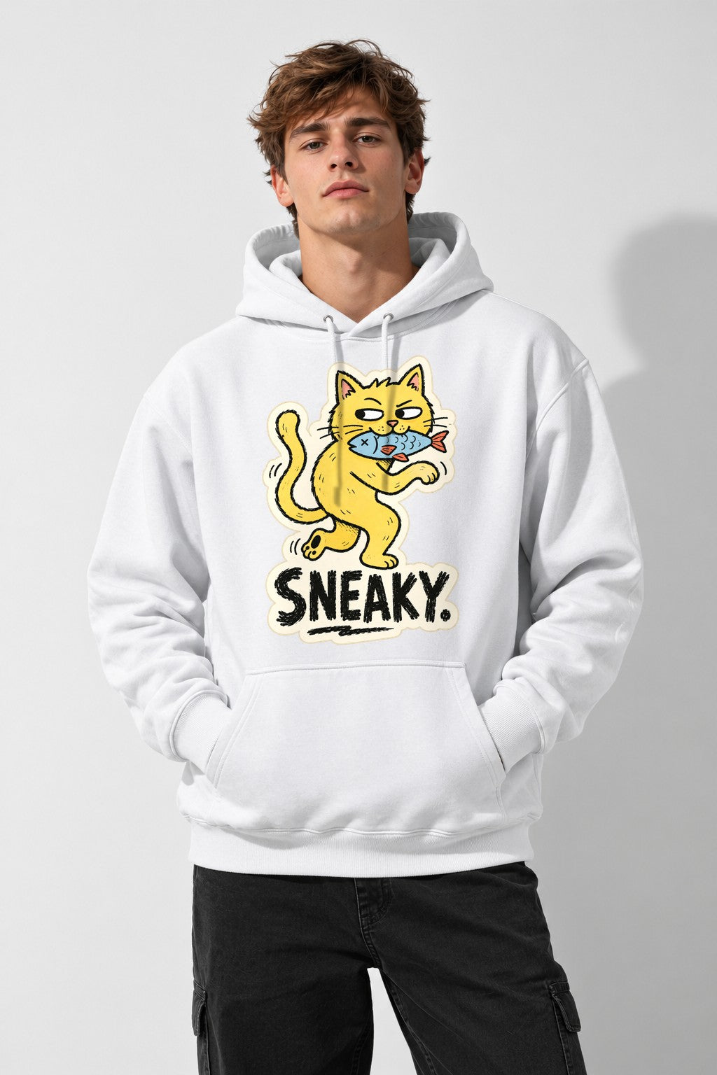 Sneaky Cat - White