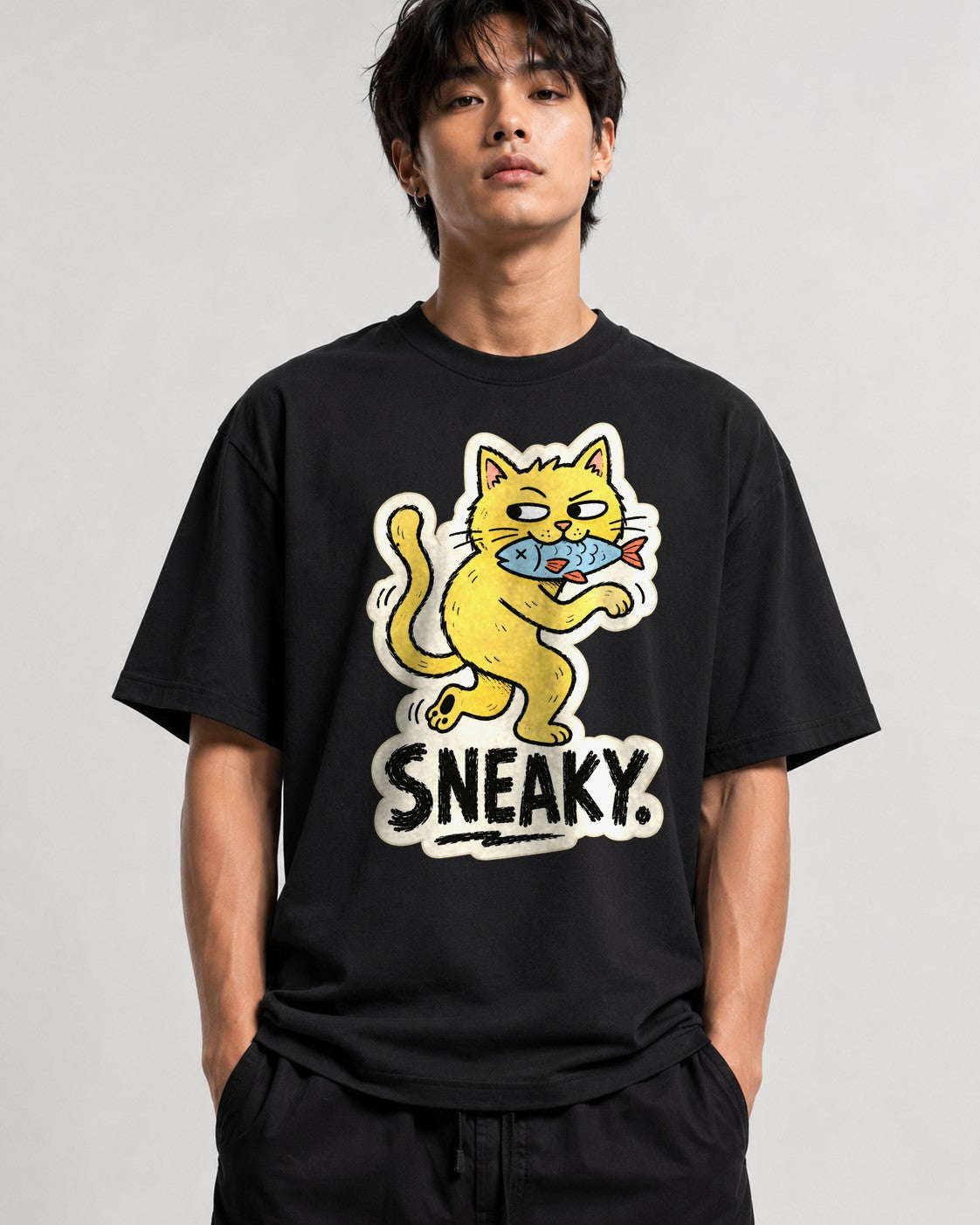 Sneaky Cat - Black