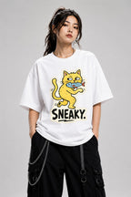 Sneaky Cat - White