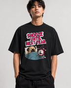 Snooze Until Next Year Funny Pug Shirt - Relatable Sleep Meme - Black