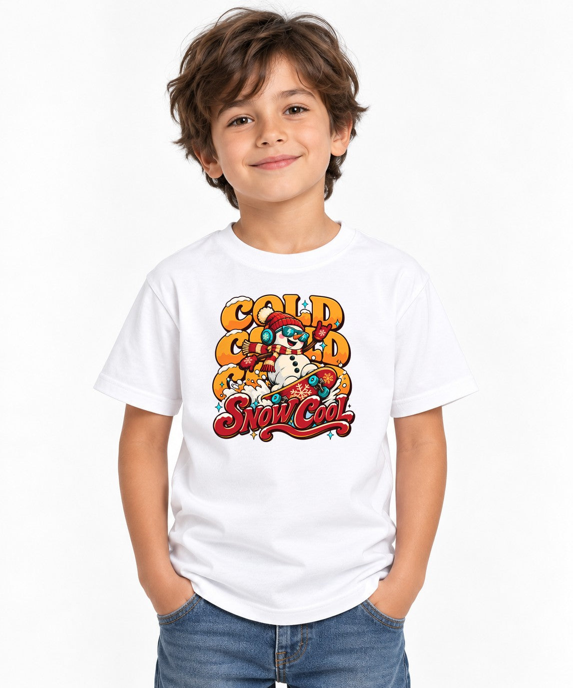 Snow Cool Snowman - White
