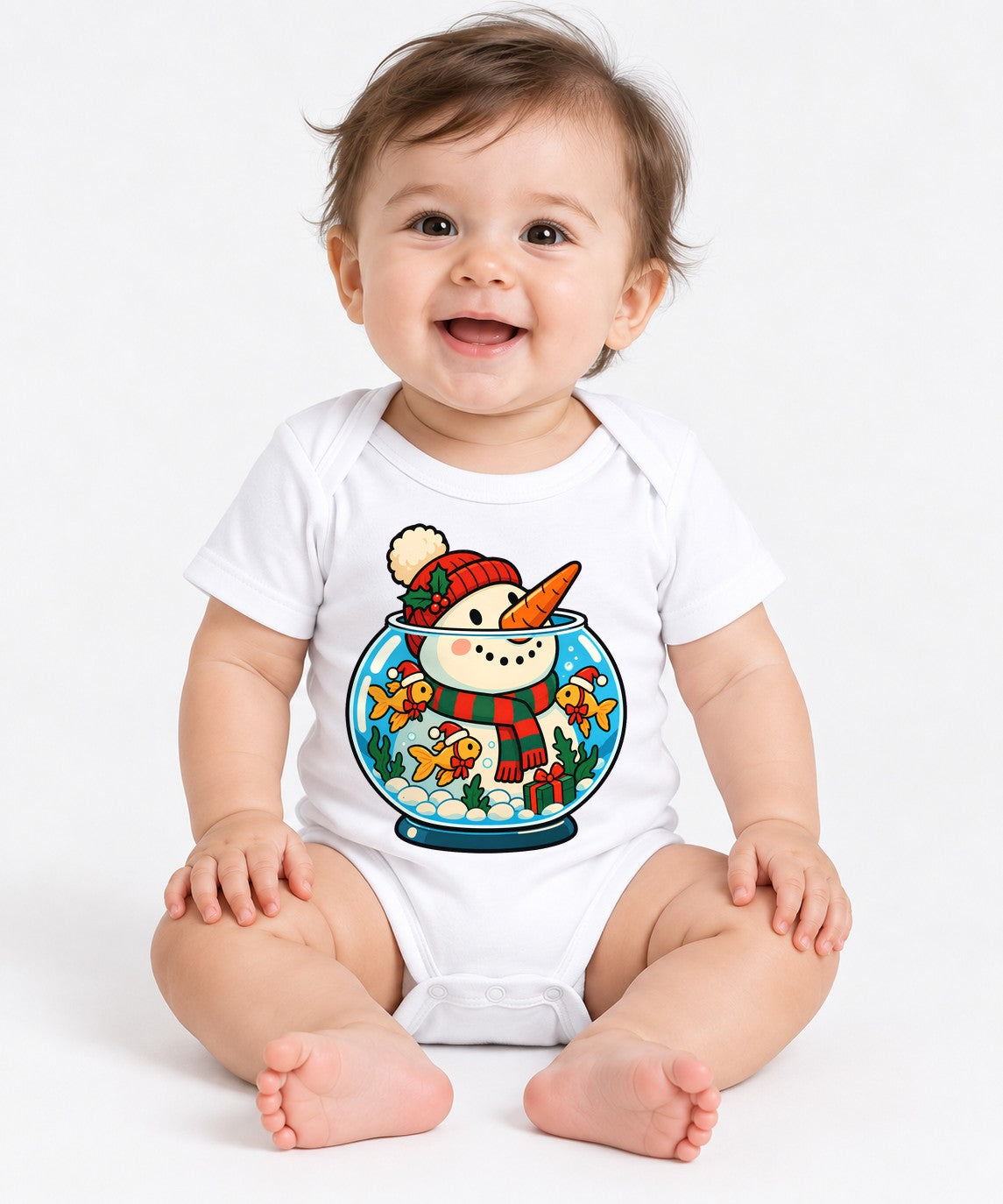 Snowman Fishbowl Christmas - White