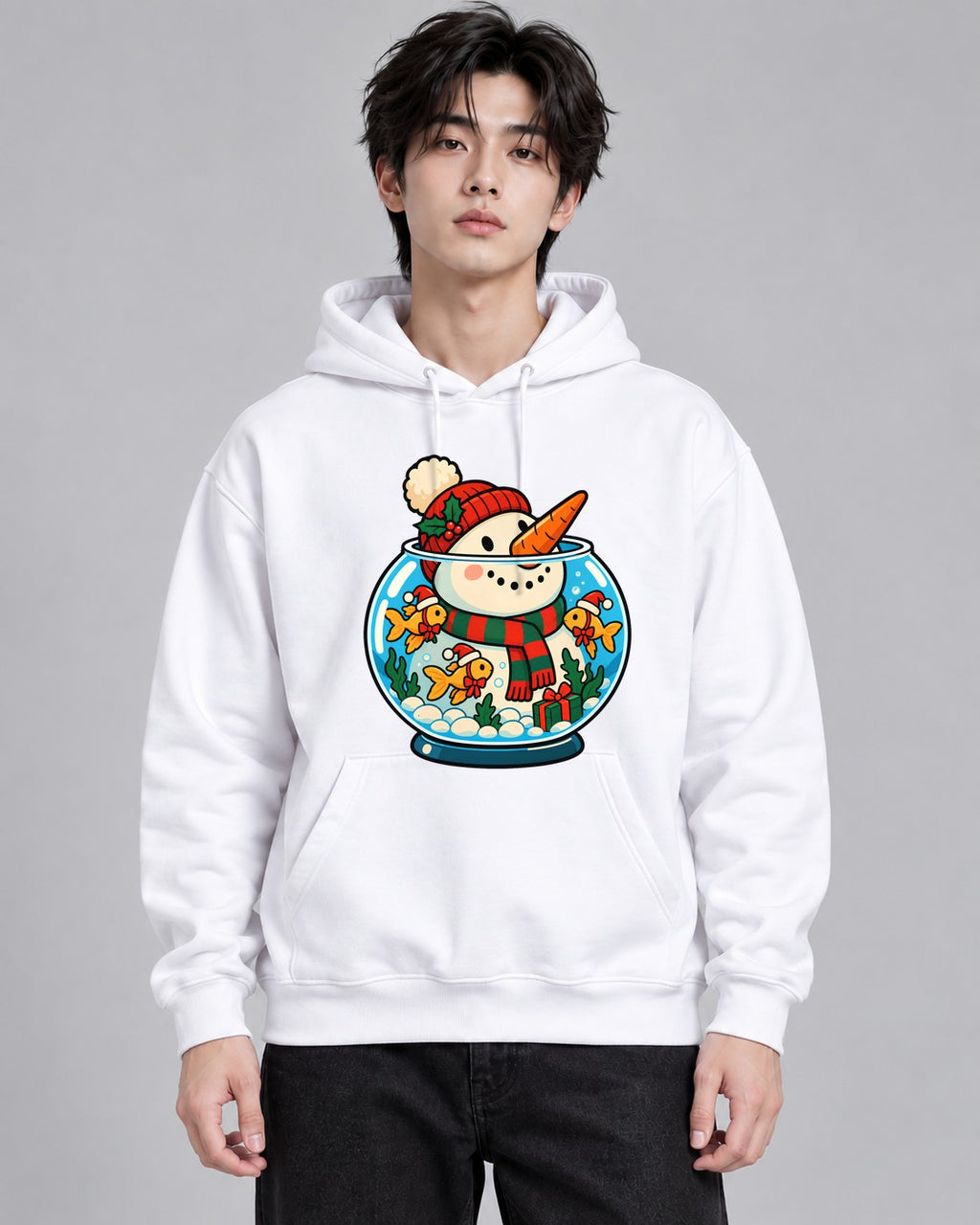 Snowman Fishbowl Christmas - White