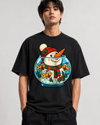 Snowman Fishbowl Christmas - Black