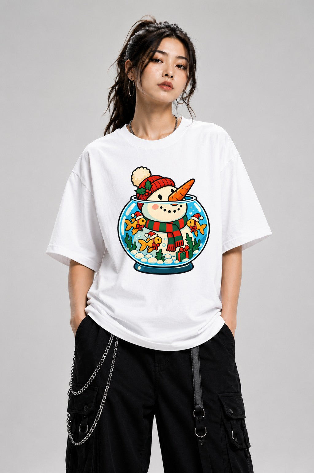 Snowman Fishbowl Christmas - White